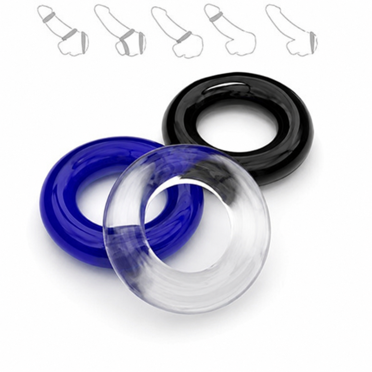 Man Forge Premium Silicone Cock Ring available in multiple colors
