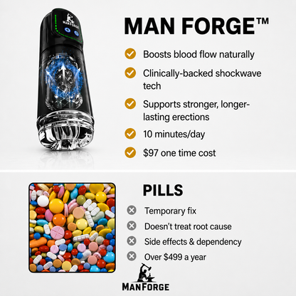 Man Forge Aqua Therapy Pro wellness benefits infographic