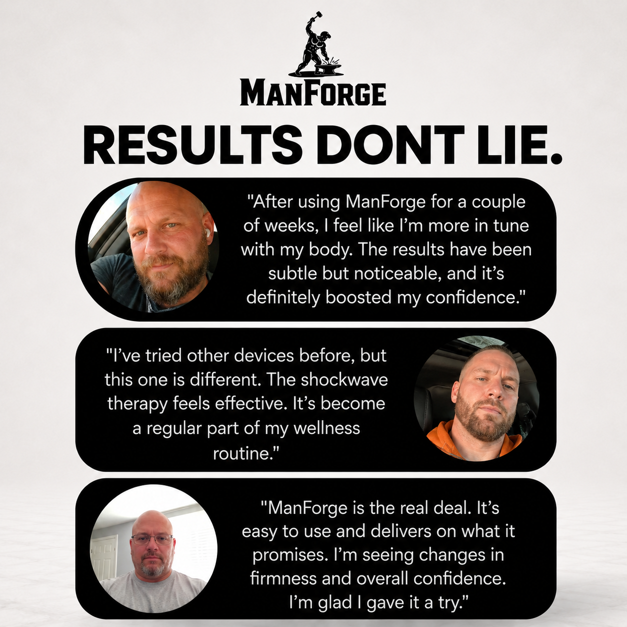 Man Forge ApexDrive Pro customer reviews and testimonials