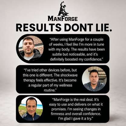 Man Forge Wave Therapy Pro wellness benefits infographic